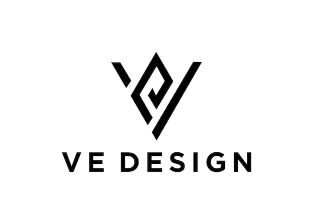 Vector ve logo design vector illustration