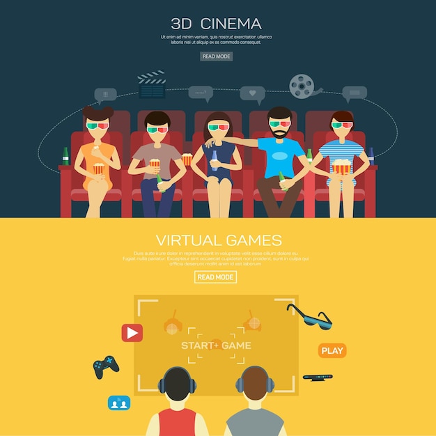 Vecot per cinema 3d e giochi