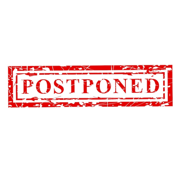 Vector vector 1 red grunge rubber stamp effect postponed