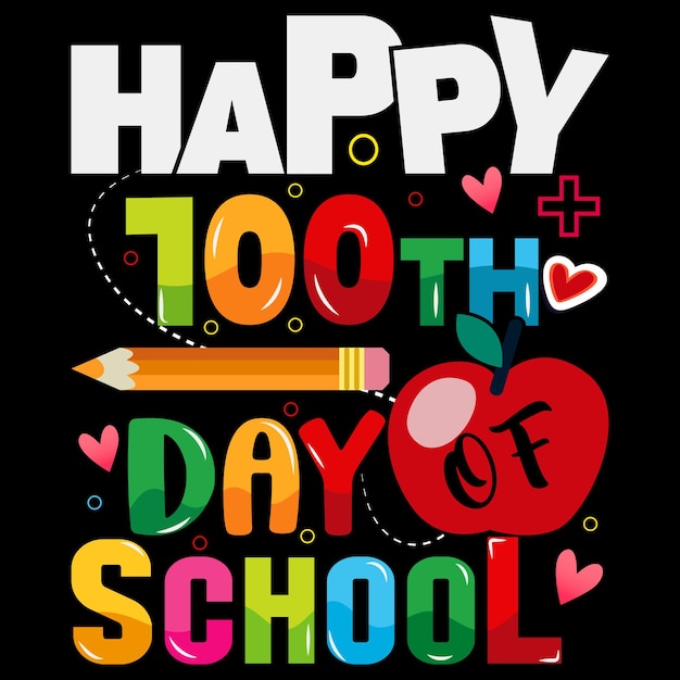 Vector 100 days of school tshirt design mega bundle vector kids tshirt design