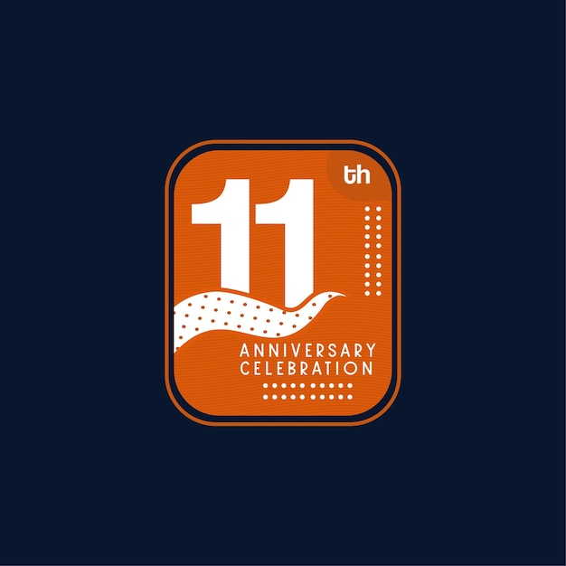 Vector 11 Years Anniversary Celebration Number