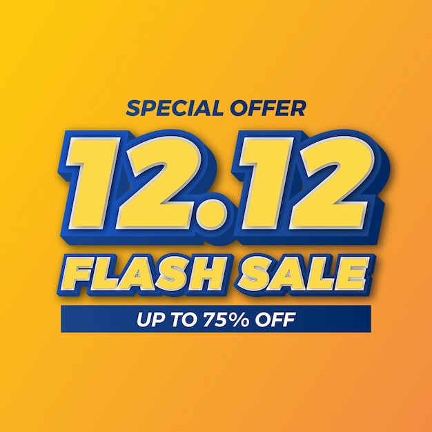 vector 12 12 flash sale banner