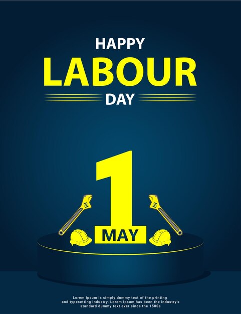 Vector 1st may happy labour day creative banner design