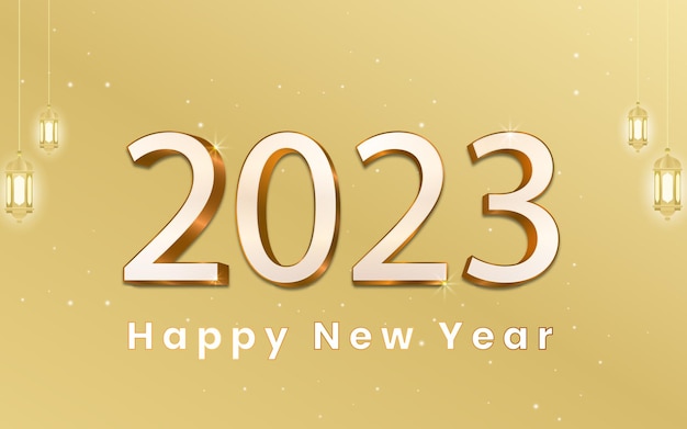 Vector 2023 Gelukkig Nieuwjaar bewerkbare achtergrond