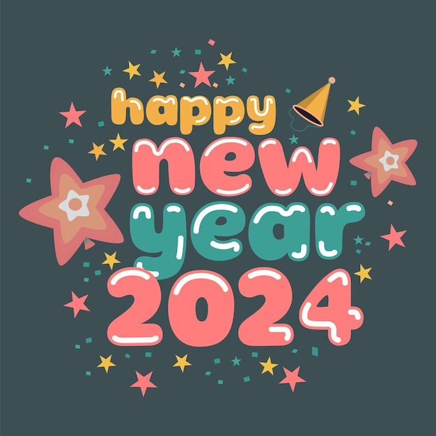 Vector vector 2024 happy new year design template