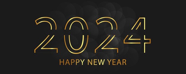Vettore 2024 felice anno nuovo sfondo vettoriale