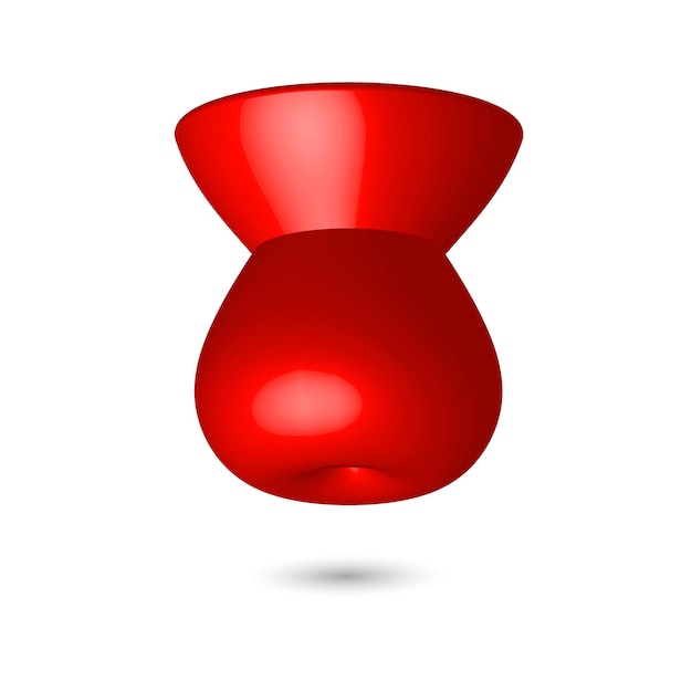 白い背景の上のデザインのベクトル3dカップ要素