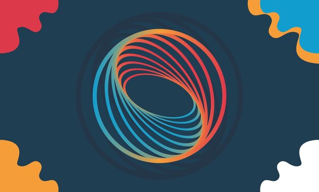 vector 3d circular pink gradient background lequid shape pattern background web page design