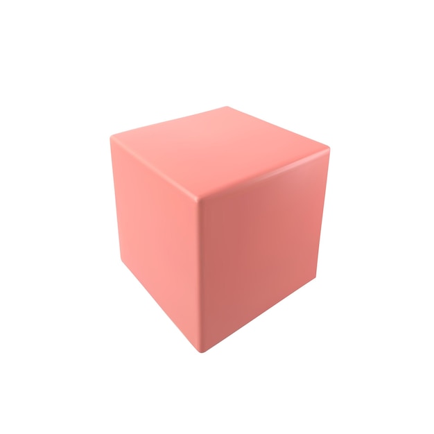 Vector 3d cube Realistic 3d object