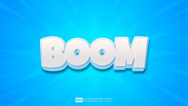 vector 3d editable boom text effect font