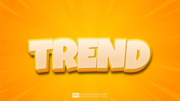 vector 3d editable trend text effect font