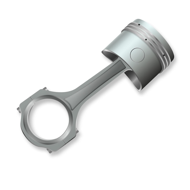 Vector 3D engine piston Illustration of a piston assembly on a white background