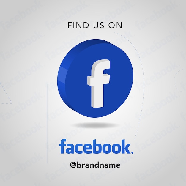 vector 3D Facebook-logo of pictogrampost