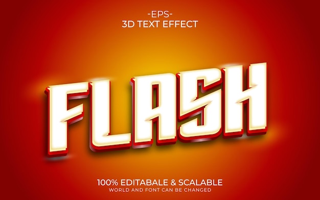 Vector 3d flash sale text effect editable discount and offer text style eps