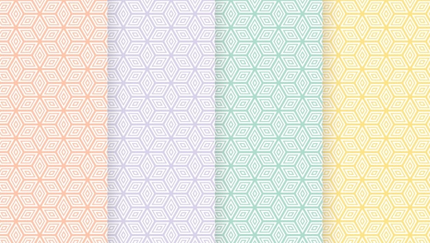 vector 3d geometric pattern background with pastel colors