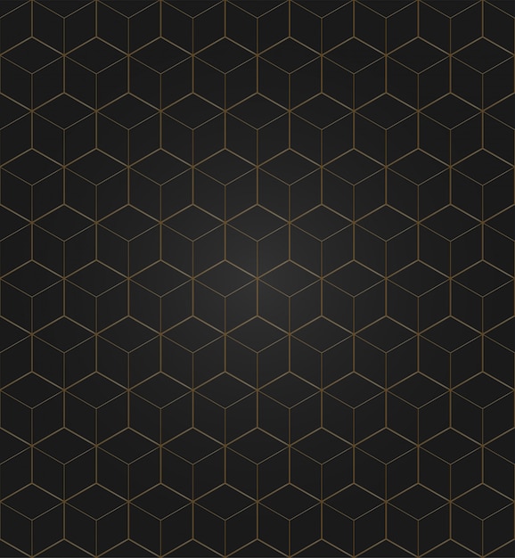 Vector 3d gold geometric square