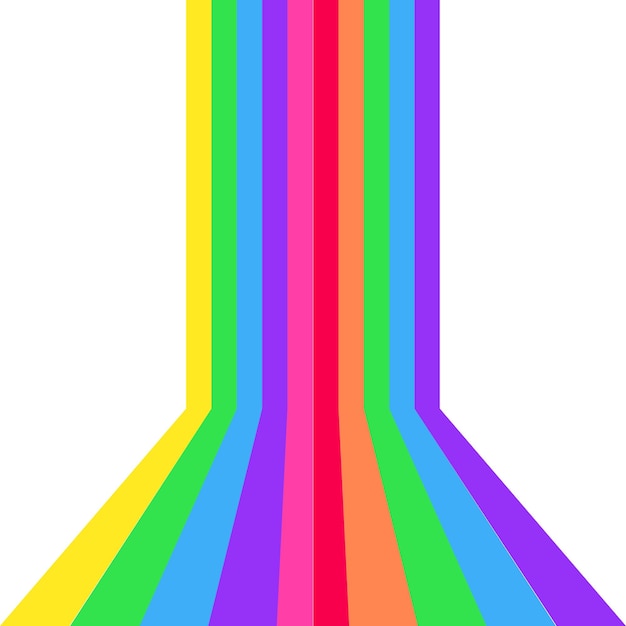 Illustrazione vettoriale 3d arcobaleno palcoscenico lgbtq