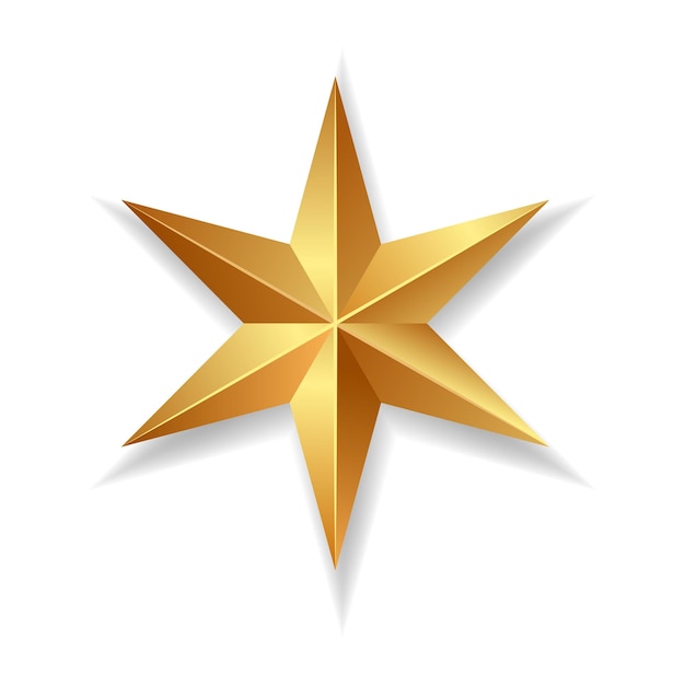 Vector vector 3d metal star isolated