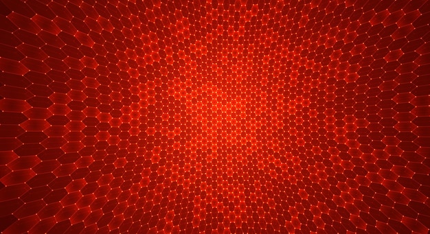 Vector 3d object from a hexagon grid with dots stylish design