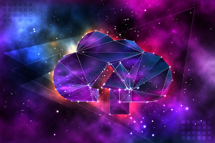 Vector vector 3d object on space background