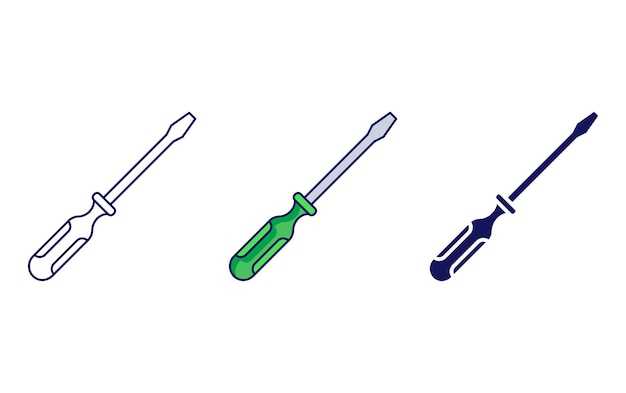 Vector 3d pictogram van schroef symbool