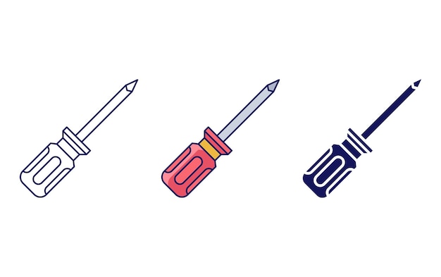 Vector 3d pictogram van schroef symbool