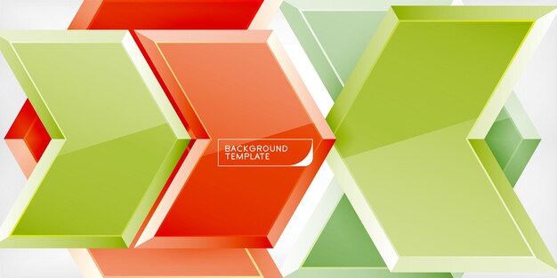 Vector 3d pijl techno ontwerp sjabloon