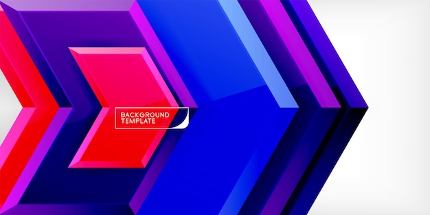 Vector 3d pijl techno ontwerp sjabloon