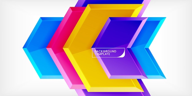 Vector 3d pijl techno ontwerp sjabloon