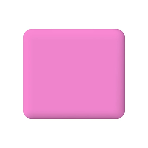 Vector vector 3d pink square speech bubble icons isolated on white pastel background