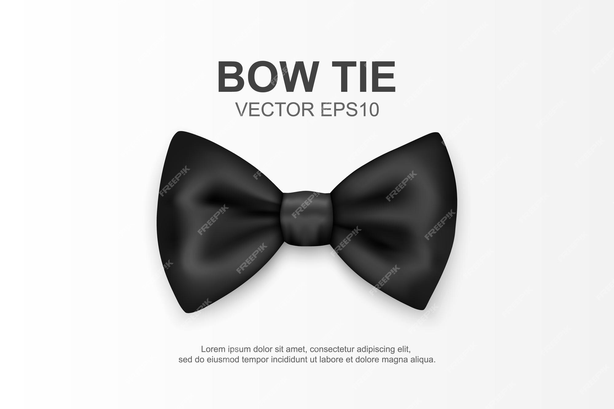 Premium Vector  Gentelman. the bow tie - black background for