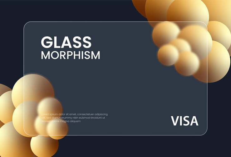 Vector vector 3d realistic glass morphism effect background