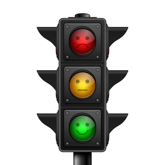 Vector 3d Realistic Road Traffic Lights Isolated Stop Wait Go Signals Safety Rules Concept Design Template Stoplight Turned On Traffic Lights with Red Yellow Green Light Infographic