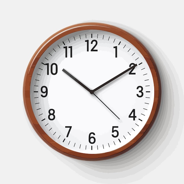 Vettore vector_3d_realistic_simple_round_brown_wall_clock