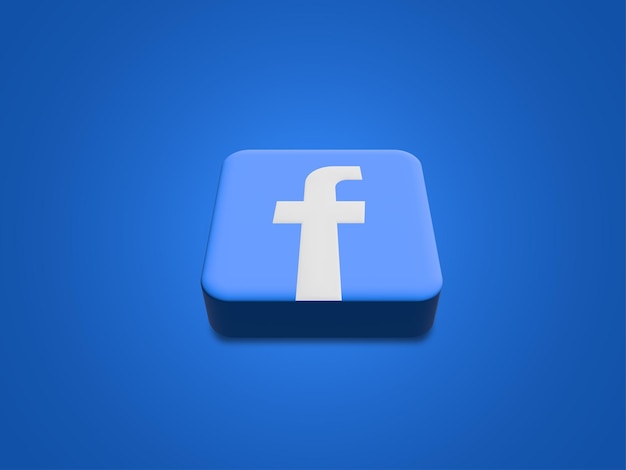 Iconica facebook dei social media 3d vettoriale