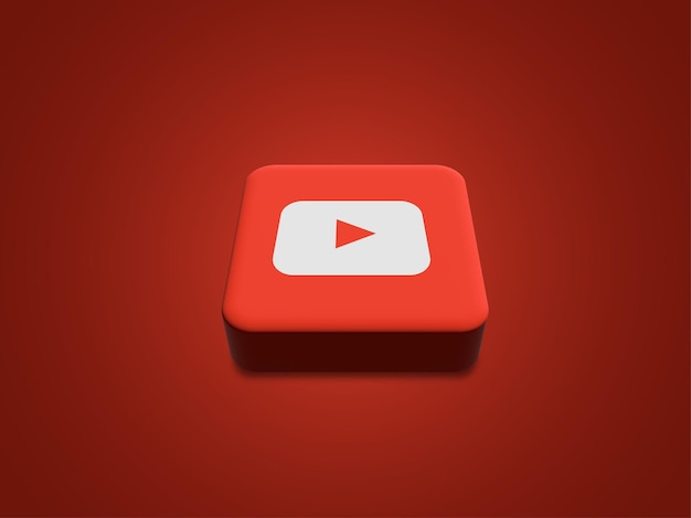 Vector vector 3d social media youtube icon