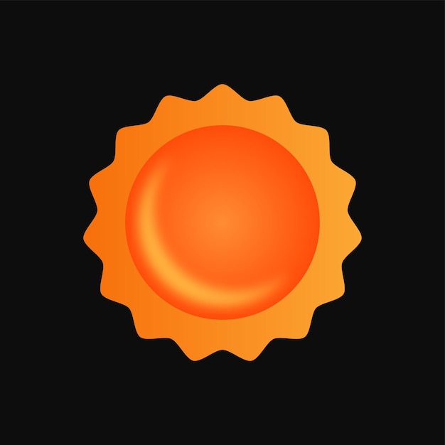 Vector 3d sun icon