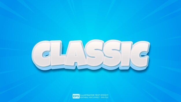 Vector 3d text editable text effect classic game