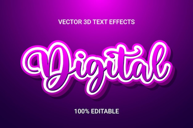 Vector 3D Text Effects