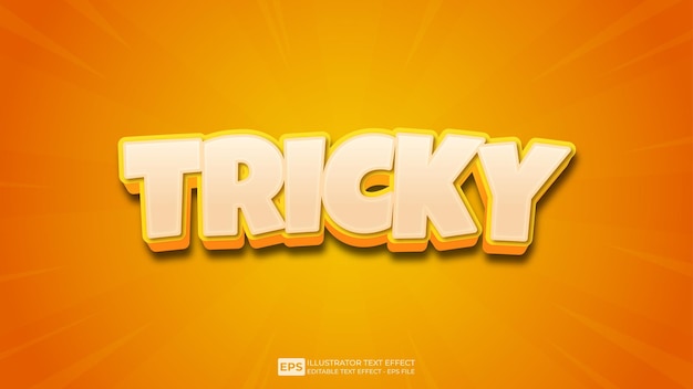 Vector 3d text Tricky editable text effect font