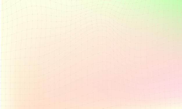 Vector 3d wave gradient background vector in spring light pink and green