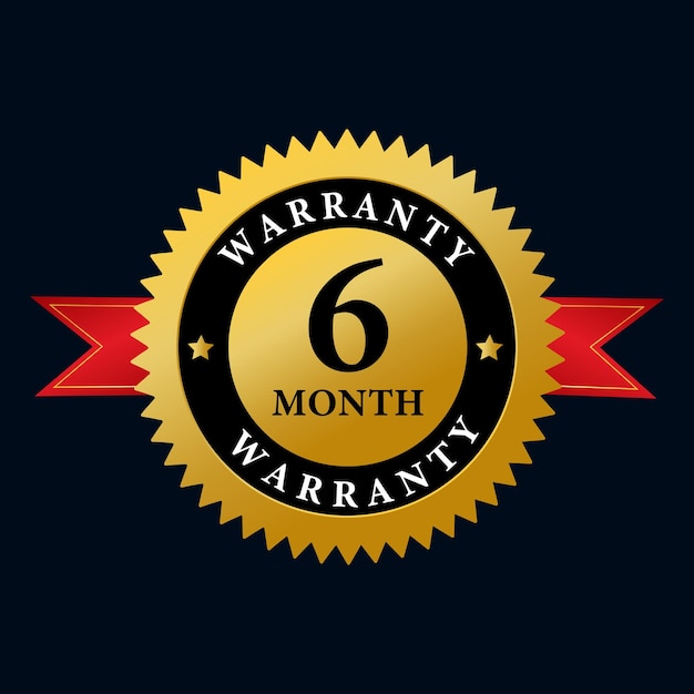 vector 6 month warranty gold stamp