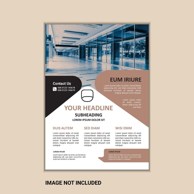 Vector vector a4-formaat corporate business flyer-ontwerpsjabloon met afloop