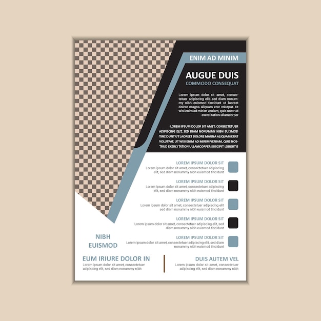 Vector vector a4-formaat corporate business flyer-ontwerpsjabloon met afloop