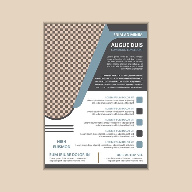 Vector vector a4-formaat corporate business flyer-ontwerpsjabloon met afloop