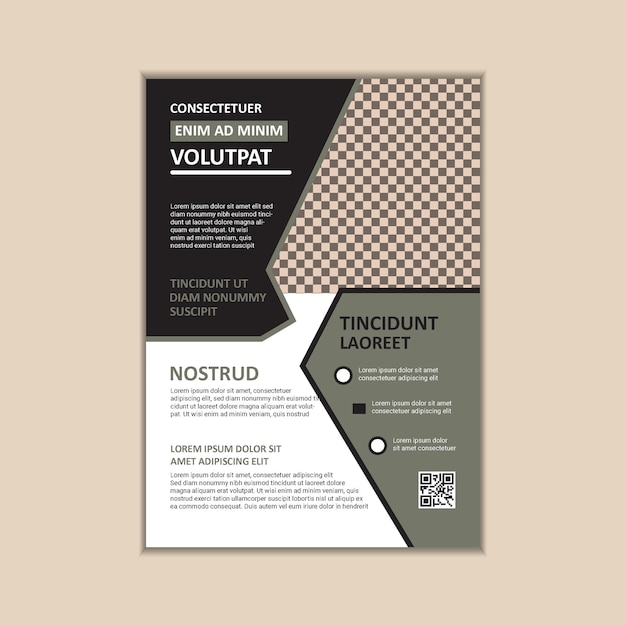 Vector a4-formaat corporate business flyer-ontwerpsjabloon met afloop