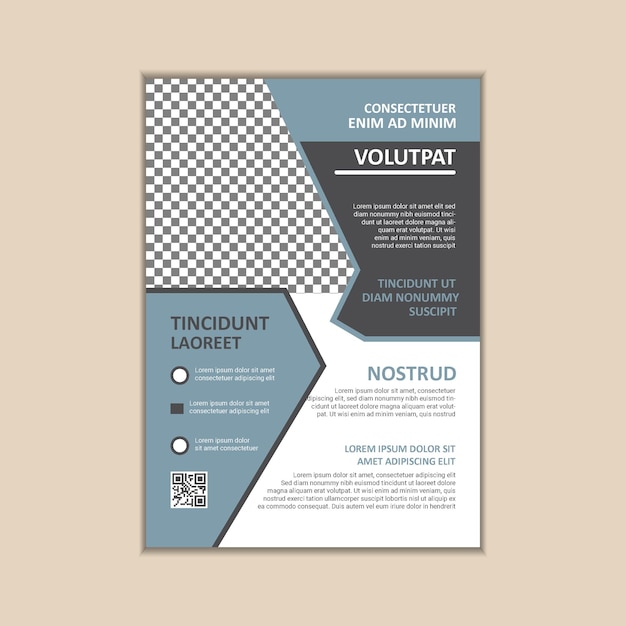 Vector vector a4-formaat corporate business flyer-ontwerpsjabloon met afloop