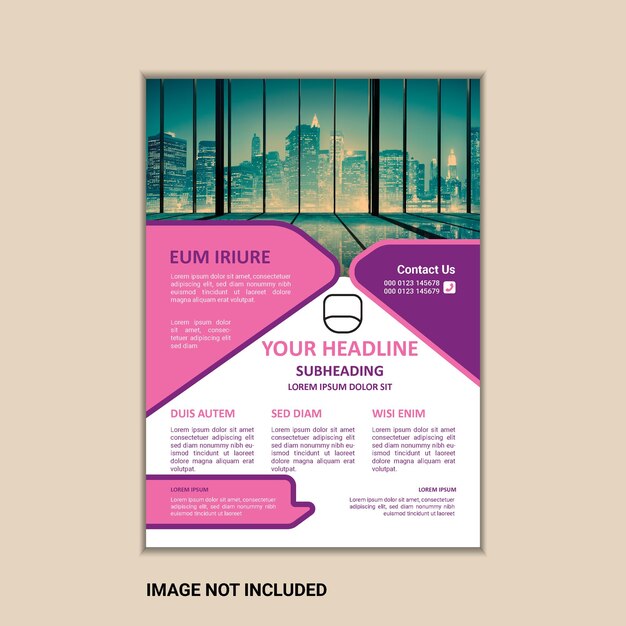 Vector vector a4-formaat corporate business flyer-ontwerpsjabloon met afloop