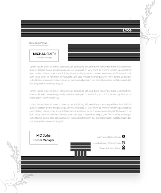 Vector a4 letterhead template