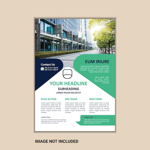 Vector a4 size corporate business flyer design template with bleed